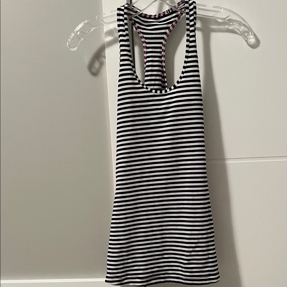 Lululemon Athletica Striped Racerback Tank Top
